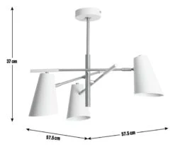 Habitat Vesper Cone 3 Light Ceiling Pendant - White 9 Habitat Vesper Cone 3 Light Ceiling Pendant - White -Home Sales Store 9607813 R E001