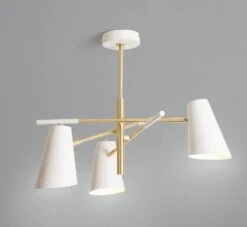 Habitat Vesper Cone 3 Light Ceiling Pendant - White 8 Habitat Vesper Cone 3 Light Ceiling Pendant - White -Home Sales Store 9607813 R Z001C