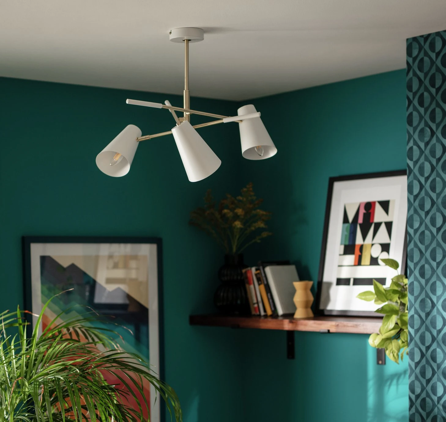 Habitat Vesper Cone 3 Light Ceiling Pendant - White 3 Habitat Vesper Cone 3 Light Ceiling Pendant - White