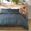 Habitat Cotton Modern Country Stripe Navy Bedding Set-Single -Home Sales Store 9608740 R Z001A