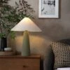 Habitat Conical Ceramic Table Lamp - Olive & Beige -Home Sales Store 9610264 R Z001A