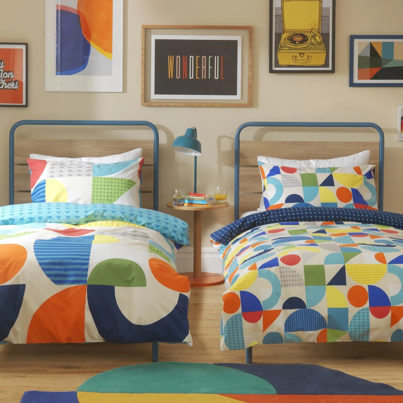 Habitat Kids Geo Shapes Twin Pack Bedding Set - Double 3 Habitat Kids Geo Shapes Twin Pack Bedding Set - Double