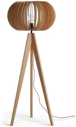 Habitat Achille Ash Wooden Tripod Floor Lamp - Oak -Home Sales Store 9615489 R Z001C