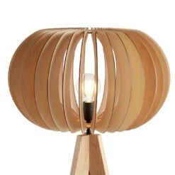 Habitat Achille Ash Wooden Tripod Floor Lamp - Oak -Home Sales Store 9615489 R Z006A