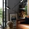 Habitat Jalonee Double Arm Floor Lamp - Black & Brass -Home Sales Store 9616127 R Z001A