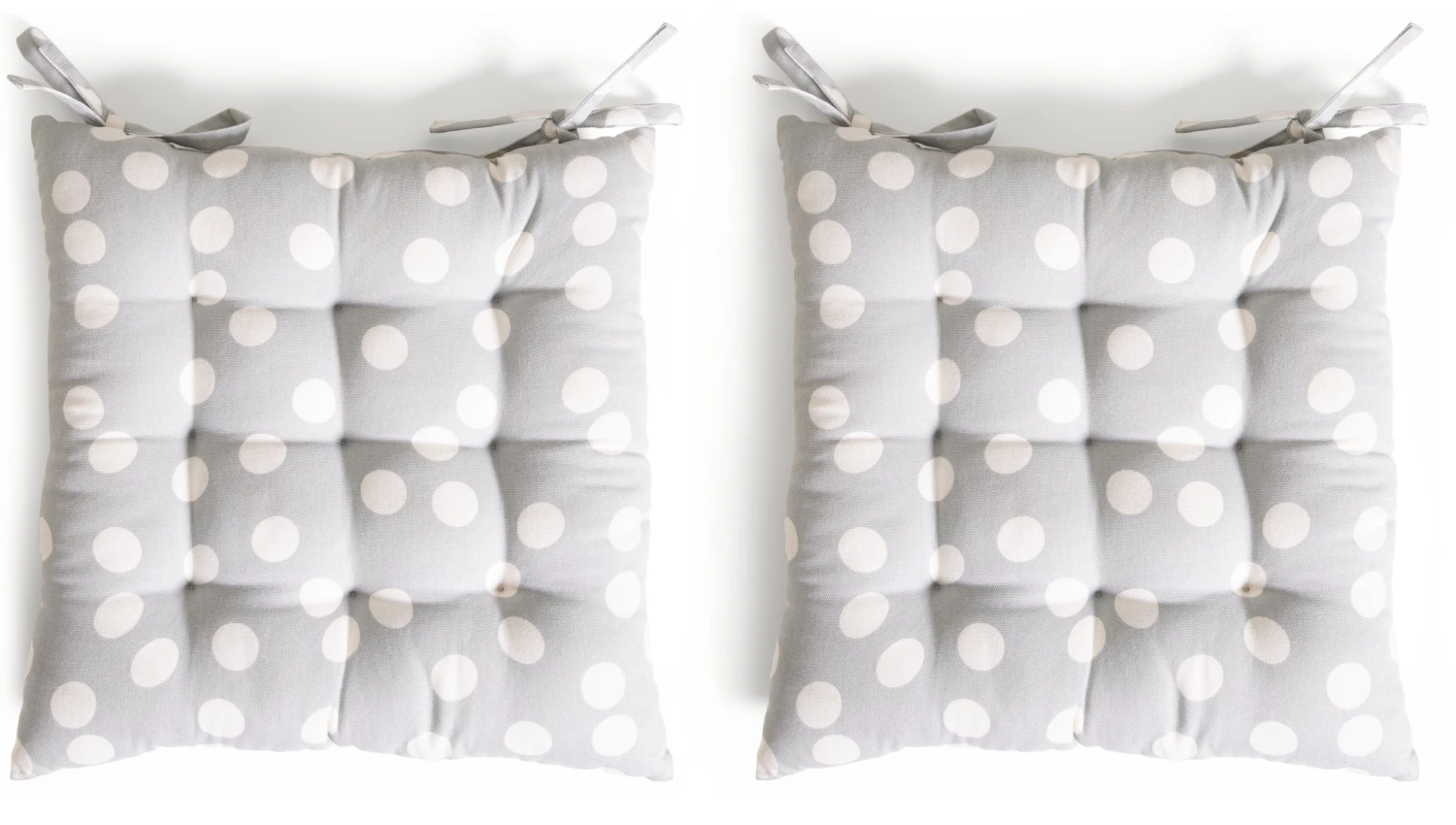 Habitat Spot Pack Of 2 Seat Cushion - Grey And White 3 Habitat Spot Pack Of 2 Seat Cushion - Grey And White