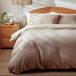 Habitat Cotton Waffle Plain Neutral Bedding Set - Single -Home Sales Store 9622362 R Z001A 1