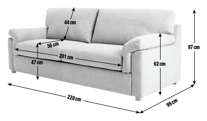 Habitat Florence Fabric 4 Seater Sofa - Grey 6 Habitat Florence Fabric 4 Seater Sofa - Grey - Image 4