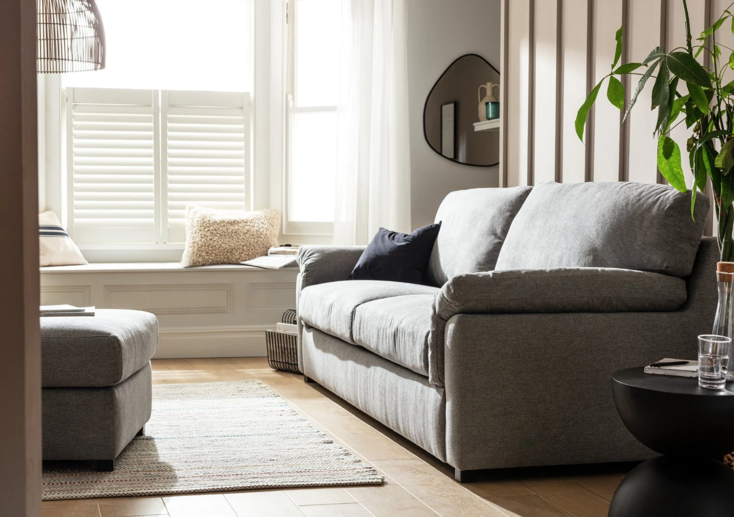 Habitat Florence Fabric 4 Seater Sofa - Grey 4 Habitat Florence Fabric 4 Seater Sofa - Grey - Image 2