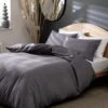 Habitat Cotton Waffle Plain Charcoal Bedding Set - Single 1 Habitat Cotton Waffle Plain Charcoal Bedding Set - Single -Home Sales Store 9625211 R Z001A