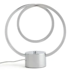 Habitat Pill Metal LED Table Lamp - Brushed Chrome -Home Sales Store 9625345 R Z003A