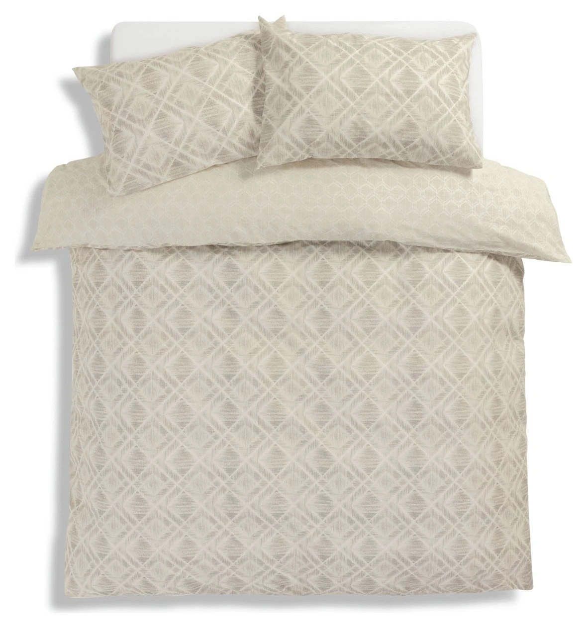 Habitat Cotton 200TC Geo Silver & Cream Bedding Set - Single 5 Habitat Cotton 200TC Geo Silver & Cream Bedding Set - Single - Image 3