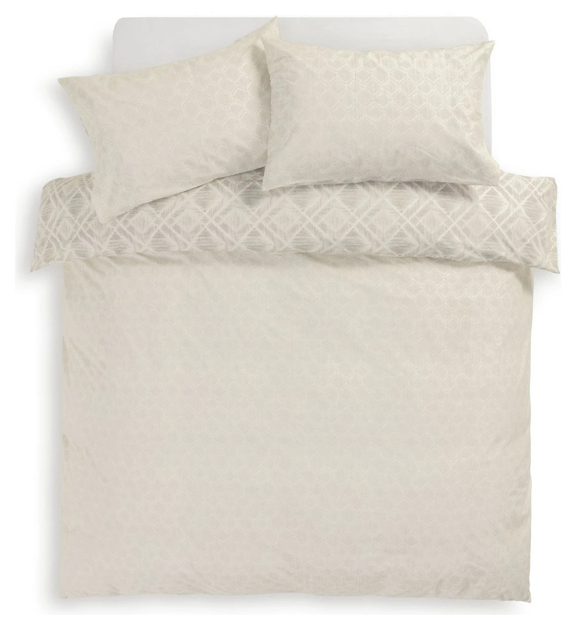 Habitat Cotton 200TC Geo Silver & Cream Bedding Set - Single 7 Habitat Cotton 200TC Geo Silver & Cream Bedding Set - Single - Image 5