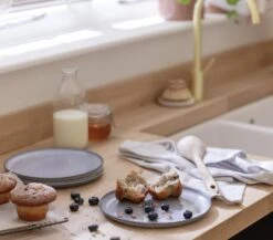 Habitat Evora 4 Piece Stoneware Side Plates - Blue -Home Sales Store 9631102 R Z001C