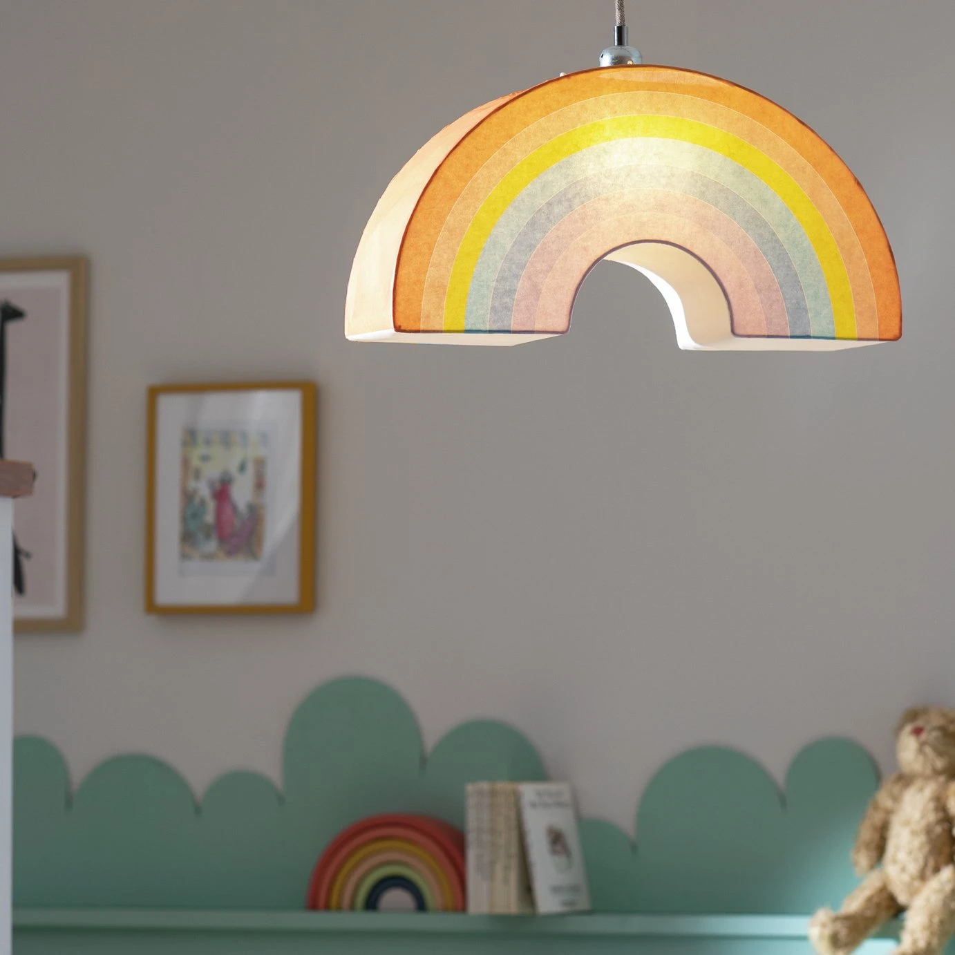 Habitat Kids Rainbow Paper Shade - Multicoloured 3 Habitat Kids Rainbow Paper Shade - Multicoloured
