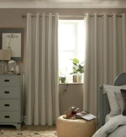 Habitat Blackout Eyelet Curtain - Cream 12 Habitat Blackout Eyelet Curtain - Cream -Home Sales Store 9642335 R Z002C