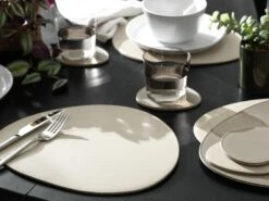 Habitat Set Of 4 Faux Leather Pebble Placemats And Coasters -Home Sales Store 9652923 R Z001C