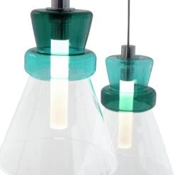 Habitat Vivian Glass 3 Light LED Ceiling Light - Green 12 Habitat Vivian Glass 3 Light LED Ceiling Light - Green -Home Sales Store 9656125 R Z002A